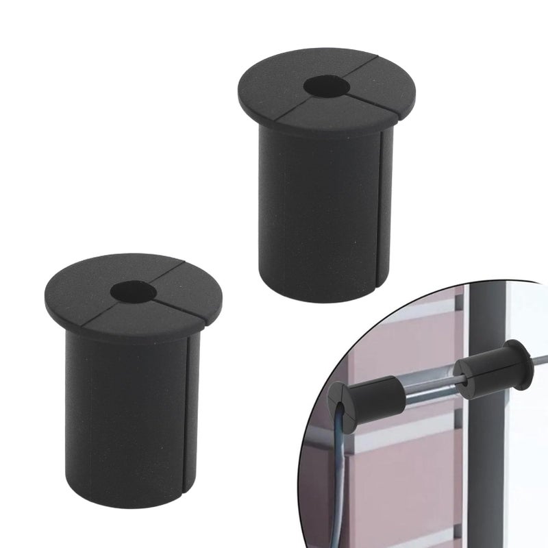 Depisuta Cable Routing Kit, Cable Grommets for Ethernet Cable, Network Through Bushings Wall Grommets Cable Mounting Accessories, Reusable Cable Ties (Black) - Image 4